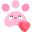Coeur dessiné de couleur rose.